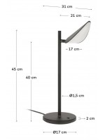 LESMO metal and aluminum design table lamp
