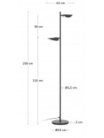 LESMO in metallo nero lampada da terra