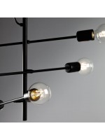 NOVA lustre en métal noir avec bras articulés design maison ou contract