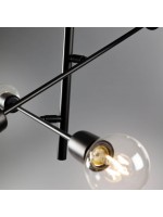 NOVA lampadario in metallo nero con braccia snodabili design casa o contract