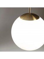 MIA design lustre en métal et sphère en verre émaillé
