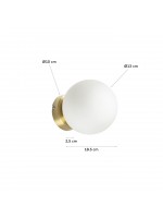 GOTH gold metal wall light and enamelled glass sphere design