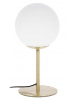 BATAR lampada da tavolo in metallo oro e sfera di vetro smaltato design