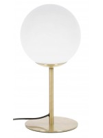 BATAR table lamp in gold metal and design glass sphere