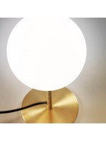 BATAR lampe de table en métal doré et sphère en verre design