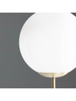 ATENA in gold metal and enameled glass sphere design floor lamp