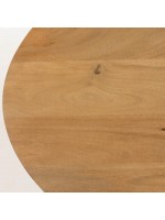 ATRAK ovaler Tisch 200x110 mit Holzplatte und schwarzem Metallfuß modernes Design