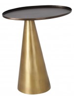 NICARAGUA tavolino in metallo dorato e nero design casa