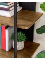 NAGER Bücherregal in Nussbaum und schwarzem Metall Wohnzimmer Home Design