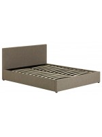 NARA double bed with 160x200 mesh container in gray fabric