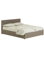 NARA double bed with 160x200 mesh container in gray fabric