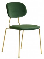 BITER choice of color in velvet and structure in gold metal chair for home or contract design