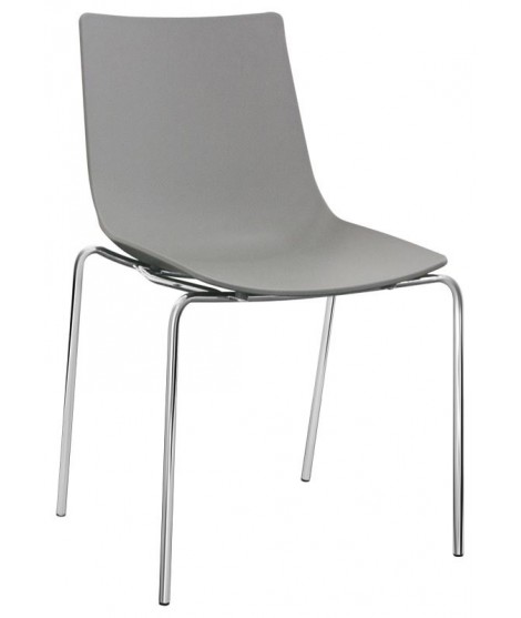 CIMIN color choice in polypropylene and legs in chromed metal chair