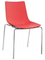 CIMIN color choice in polypropylene and legs in chromed metal chair