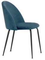 ARAMAS scelta colore in velluto struttura in metallo nero sedia design