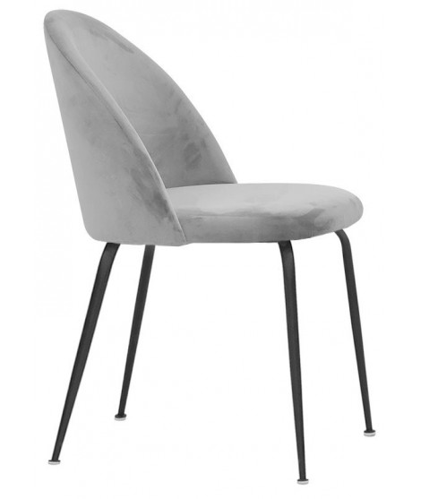 ARARMAS elección de color en silla de diseño con estructura de metal de terciopelo