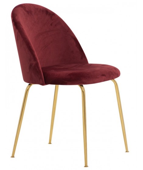 ERA scelta colore in velluto struttura in metallo oro sedia design