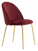 ERA elección de color en silla de diseño con estructura de metal de terciopelo