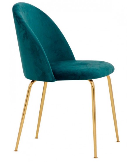 ERA scelta colore in velluto struttura in metallo oro sedia design