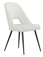 APAL Chaise design couleur éco-cuir et pieds métal noir