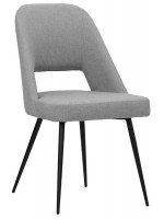 FRENCIS Farbwahl in Stoff und schwarzen Metallbeinen Design Stuhl