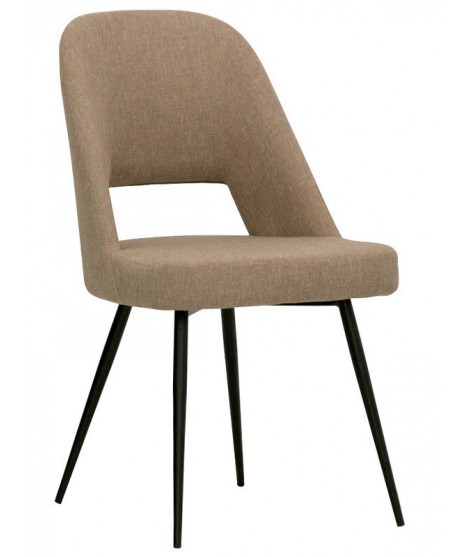 FRENCIS scelta colore in tessuto e gambe in metallo nero sedia design