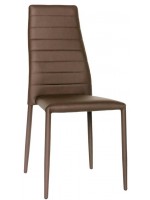 MALTA silla de elección de color con respaldo alto tapizada en cuero ecológico para el hogar cocina estudio apilable