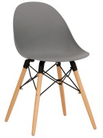 LUCRETIA color choice in polypropylene and structure in beech and black metal chair design home contract