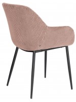 AXAR color choice in corduroy chair with armrests structure in black metal design home armchair