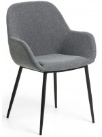 ANIAS scelta colore in tessuto e struttura in metallo nero sedia con braccioli casa o contract