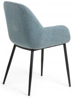 ANIAS Wahl der Farbe in Stoff und schwarzem Metallrahmen Stuhl mit Armlehnen für zu Hause oder Vertrag
