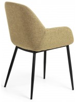 ANIAS choice of color in fabric and black metal frame chair with armrests for home or contract