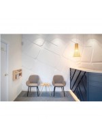 ANIAS scelta colore in tessuto e struttura in metallo nero sedia con braccioli casa o contract