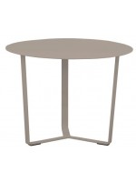ABBA bianco o tortora in alluminio verniciato Ø45 tavolino per esterno
