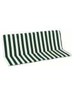 CUSCINO Rocking cushion with ecru and green stripes in cotton for outdoor