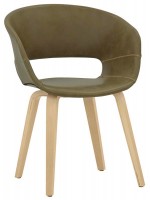 BIANCA elección de color en cuero ecológico con estructura de madera efecto cuero silla con reposabrazos 30s