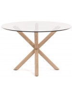 ABU schwarze oder Holzbeine und Tisch aus gehärtetem Glas mit festem Design