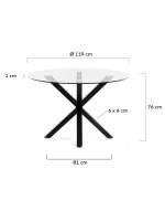 ABU schwarze oder Holzbeine und Tisch aus gehärtetem Glas mit festem Design