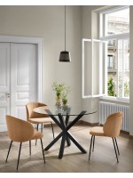 ABU schwarze oder Holzbeine und Tisch aus gehärtetem Glas mit festem Design