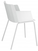 LEILA elección de color silla con reposabrazos en polipropileno y metal para hogar y contract design
