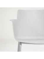 LEILA elección de color silla con reposabrazos en polipropileno y metal para hogar y contract design