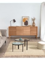 LANIA Sideboard in Eiche natur massiv Design Wohnen