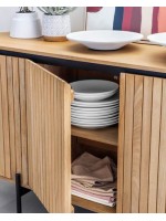 BASCO Buffet à lattes en bois design