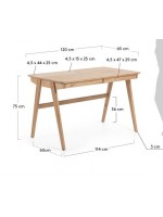 FABER Mesa de escritorio en madera de fresno
