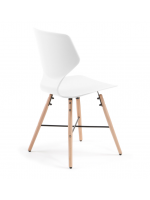 Lot de 4 chaises blanches de style nordique