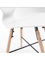 Conjunto de 4 sillas blancas de estilo nórdico