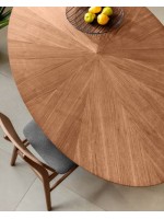 RICARD mesa fija en nogal y patas en madera maciza de diseño vivo