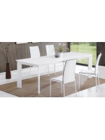 ANDORRA chaise haute en similicuir blanc