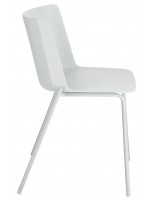 LEILA choice of color chair in polypropylene and legs in painted steel