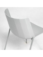 LEILA choice of color chair in polypropylene and legs in painted steel